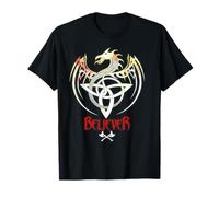 Tribal Celtic Dragon - Nordic Mythical Dragon Lover Retro T-Shirt