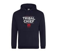 Tribal Chief Inspired Navy XX-Large Hoodie for Men and Women - Unisex Pullover Sweatshirt with Warrior Design - Cozy Cotton Blend - Streetwear Hoodie with Bold Graphic Print - Casual Long Sleeve