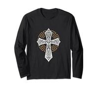 Tribal Cross Crucifix Religous Christian Catholic Long Sleeve T-Shirt
