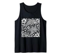 Tribal Dolphin and Manta Ray, Sea, Ocean Life Artwork Tank Top