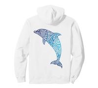 Tribal Dolphin Ocean Design Blue Animal Pullover Hoodie
