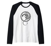 Tribal Dragon Celtic Knot Viking Nordic Warrior Mythology Raglan Baseball Tee