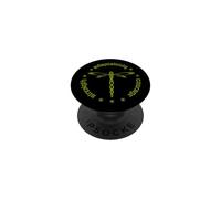 Tribal Dragonfly Attributes Totem Darning Green PopSockets Adhesive PopGrip