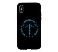 Tribal Dragonfly Attributes Totem Dashert Blue Case for iPhone X/XS