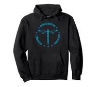 Tribal Dragonfly Attributes Totem Dashert Blue Pullover Hoodie