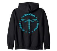 Tribal Dragonfly Attributes Totem Dashert Blue Zip Hoodie