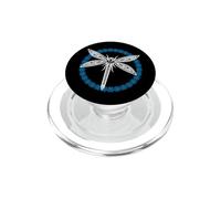 Tribal Dragonfly, Polynesian Tattoo style insect art PopSockets PopGrip for MagSafe