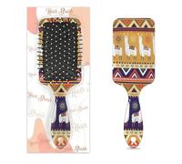 Tribal Ethnic Alpaca Llama Hair Brush Wet Dry Air Cushion Hair Brush Plastic Detangler Hairbrush for Kids Adults Back To School Gift Women Men