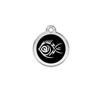 RedDingo Cat Brand S Tribal Fish Black Customizable Enamel 20Mm