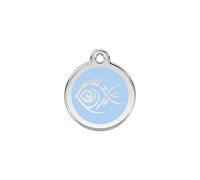 RedDingo Cat Brand Tribal Fish Light Blue 20Mm Engravable S 24Mm Stainless Steel
