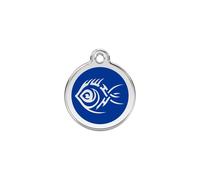 RedDingo Cat Brand Tribal Fish Dark Blue S 20Mm With Custom Engraving