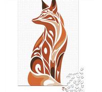 Tribal Fox Sticker Decal Jigsaw Puzzles Puzzles for Adults Kids. 1000 Piece Whimsical Challenge Toy Educational Games Home Decoration for Educational Games Gifts 70x50cm/1000pcs