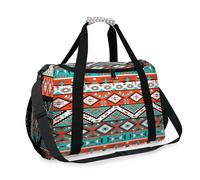 Tribal Geometric Travel Duffel Bag for Girls Boys Women Men Aztec Tribal Weekend Overnight Bag Shoulder Tote Luggage Handbag for Travel Sports Gym
