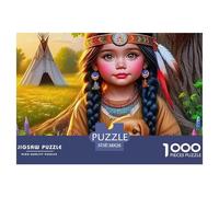 Tribal Girl 1000 Piece Jigsaw Puzzle For Adults Family Challenge Toys Stress Relief Puzzle Cultivate The Spirit of Teamwork for Men, Women, Elders, Seniors 38x26cm/1000pcs