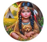 Tribal Girl 1000 Teile Puzzle Für Erwachsene Familien-Challenge Stresslindernde Unterhaltung Gedächtnis Trainieren Für Die Ganze Familie, Geschenke Für Frauen & Männer 1000pcs (67.5x67.5cm)