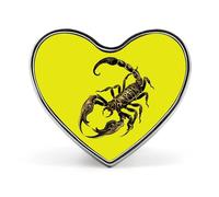 Tribal Golden Scorpion Funny Lapel Pins Heart Button Brooch Badge Pin Hat Clothes Bag Jewelry for Men Women