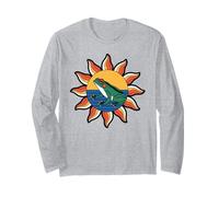 Tribal Mandala with Tropical Flowers Long Sleeve T-Shirt