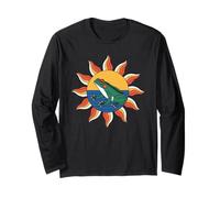 Tribal Mandala with Tropical Flowers Long Sleeve T-Shirt