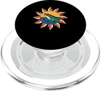 Tribal Mandala with Tropical Flowers PopSockets PopGrip for MagSafe