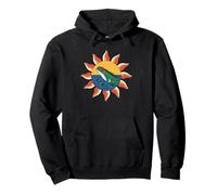 Tribal Mandala with Tropical Flowers Pullover Hoodie