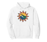 Tribal Mandala with Tropical Flowers Pullover Hoodie