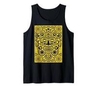 Tribal Mask Aztec & Mayan Art Polynesian Tiki Indigenous Tank Top