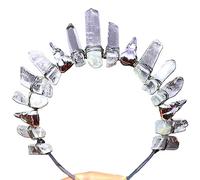 Tribal Metal Crow Jewelry Headband Clear For Crystal Hairband Gothic Festival Party Witch Headdress
