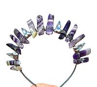 Tribal Metal Crow Jewelry Headband Clear For Crystal Hairband Gothic Festival Party Witch Headdress