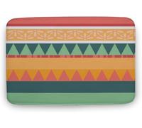 Tribal Mexican Seamless Pattern Doormat Entryway Front Porch Rugs Anti-Skid Bottom Floor Indoor Carpet for Farmhouse Patio Kitchen Home Decor_16 x 24 Inches