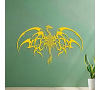 Tribal Monsters Dragon Baby Magic Animals Anime Comics Engraving Stickers Waterproof 54.6x87.2cm Yellow