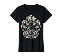 Tribal Native American Bear Claws Value Graphic T-Shirt, Women, Black, S