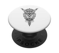 Tribal Night Owl - Retro Vintage Wisdom Nature Animal Bird PopSockets Adhesive PopGrip
