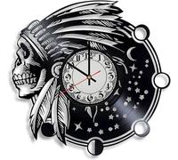 Tribal Nursery Vinyl Wall Clock, Indian Ornament, American History Decor, Teepee Accessories, American Native Pride