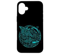 Tribal Ocean Circle Manta Ray Dolphin Shark Sea Lover Case for iPhone 16 Plus