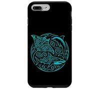 Tribal Ocean Circle Manta Ray Dolphin Shark Sea Lover Case for iPhone 7 Plus/8 Plus