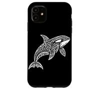 Tribal Orca Whale Hawaiian Maori Tattoo Ocean Art Design Case for iPhone 11