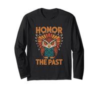 Tribal Owl Cultural Art Inspired Ancient Native American Long Sleeve T-Shirt