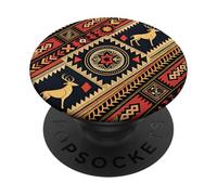 Tribal Pattern Design, Deer Art, Bohemian Decor, Geometric PopSockets Adhesive PopGrip