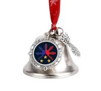 Tribal Philippines Filipino Sun And Stars Flag Christmas Bell & Sleigh Bells for Tree Decoration Hanging Ornaments Festive Decor Wing Bell