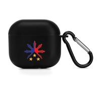 Tribal Philippines Filipino Sun And Stars Flag Headphone & Earphone Cases Compatible with Airpod 4 Scratch-Resistant PC Protective Cover with Keychain