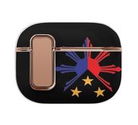 Tribal Philippines Filipino Sun And Stars Flag Headphone & Earphone Cases Compatible with Airpod Pro Scratch-Resistant PC Protective Cover with Secure Buckle
