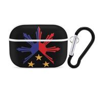 Tribal Philippines Filipino Sun And Stars Flag Headphone & Earphone Cases Compatible with Airpod Pro Scratch-Resistant PC Protective Cover with Keychain White-style-15