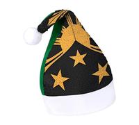 Tribal Philippines Filipino U.S. Flag Funny Sequin Santa Hat Plush Christmas Hats Party Headwear for Holiday New Year