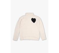 TRIBAL Roll Neck Heart Cream Knitted Jumper Size: L, Colour: Camel Fab