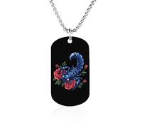 Tribal Scorpion Scorpio Zodiac Tattoo Titanium-Steel Necklace Adjustable Pendant Jewelry for Women Men Gifts