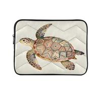Tribal Sea Turtle 15-16 Inch Quilted Laptop Sleeve Case Soft Notebook Protector Bag Computer Carrying Case