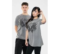 Def Leppard Tribal Skull Limited Edition 999 Only Premium Wash T Shirt M Grey
