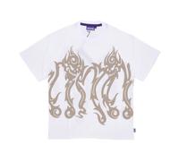 Tribal Skull Tee White Short Sleeve- male- Octopus- T-Shirts- White- L- Tops L