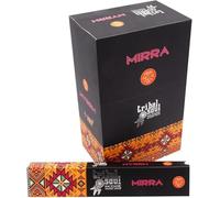 Tribal Soul Incense Sticks 12 Pack with JRose Burner - Aromatic Smudge Sticks for Meditation, Relaxation & Home Fragrance - Choose from 10 Fragrances (Mirra)