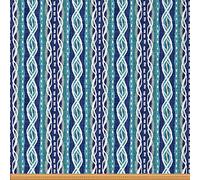 Tribal Stripe Fabric by The Yard,Vintage Traditional Nautical Ocean Upholstery Fabric for Chairs,Coastal Waterproof Outdoor Fabric,10 Yards,(L920*W150cm) Blue Aqua